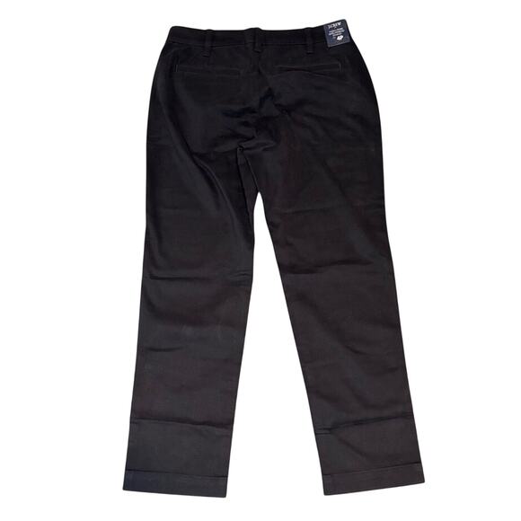 J.Crew Factory Black High Rise Straight Leg Chino Pants Size 4P NWT - Picture 5 of 7